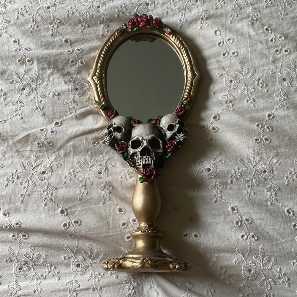 Gold Vampire Mirror Gothic